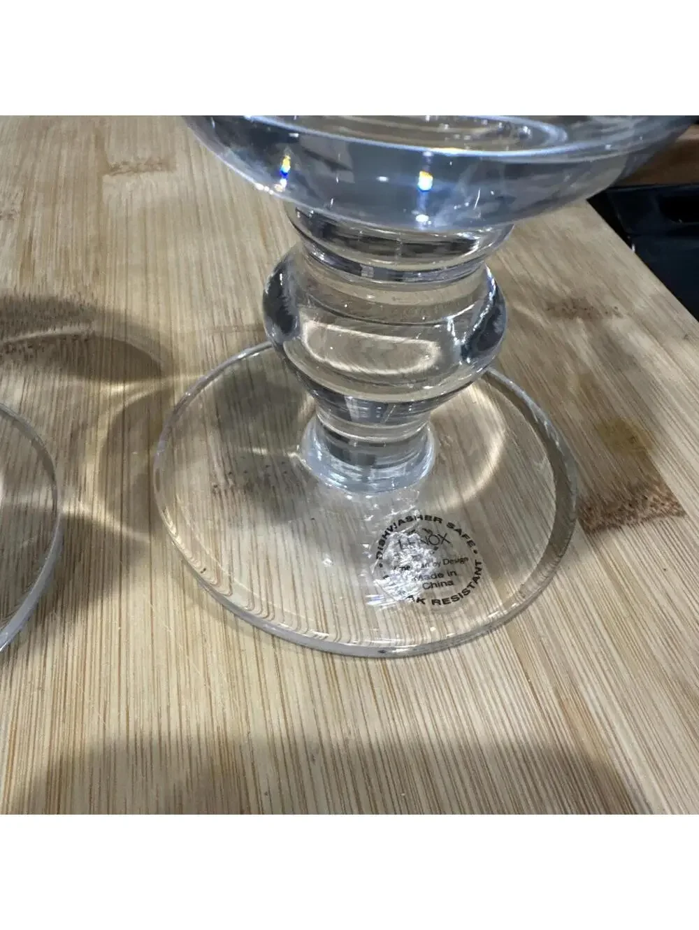 New 16oz Lenox Crystal Decor Plain Water Goblets Wine 7 1/4” H Simple & Elegant*